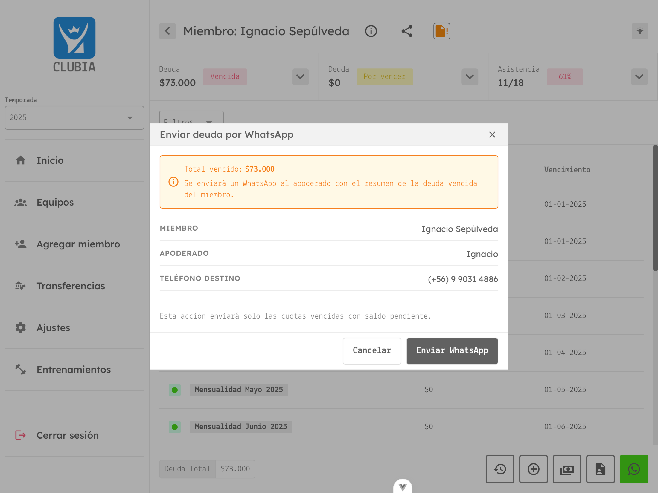 Cobranza por WhatsApp
