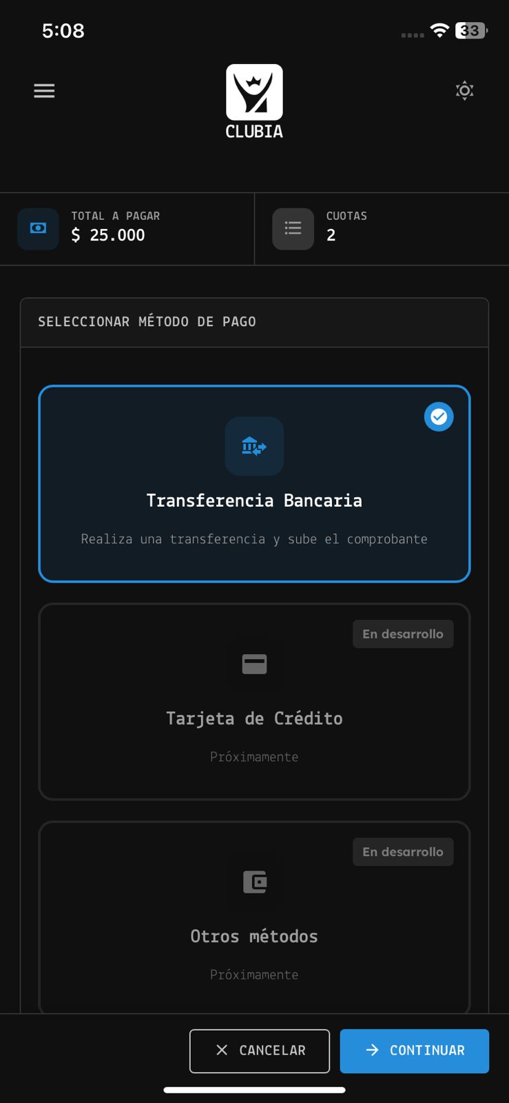 Funcionalidad Clubia