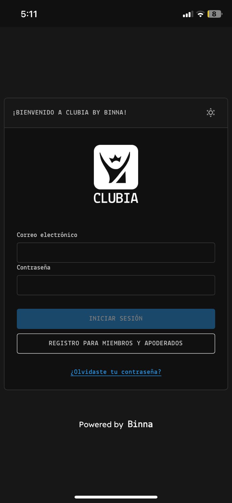 Pantalla de acceso